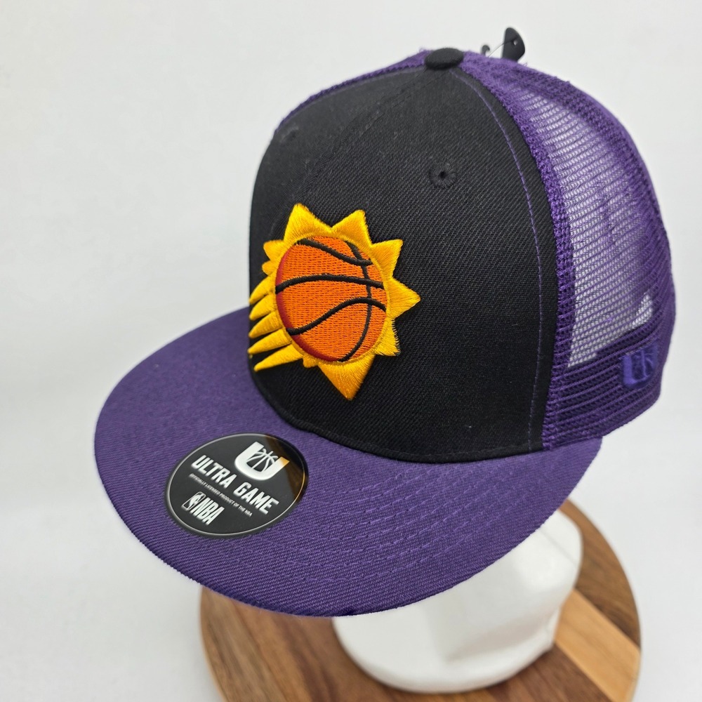 Ultra Game Phoenix Suns NBA Snapback Hat Purple Black Trucker Cap PHX VGMG478F